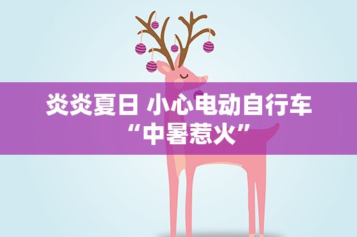 炎炎夏日 小心电动自行车“中暑惹火”