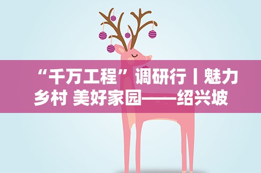 “千万工程”调研行丨魅力乡村 美好家园——绍兴坡塘村调研走笔