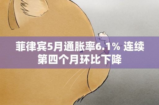 菲律宾5月通胀率6.1% 连续第四个月环比下降