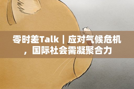 零时差Talk｜应对气候危机，国际社会需凝聚合力
