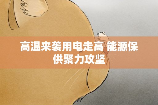 高温来袭用电走高 能源保供聚力攻坚