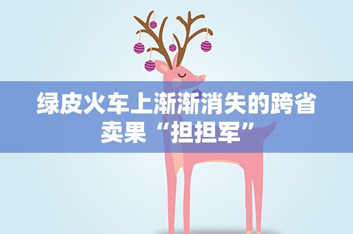 绿皮火车上渐渐消失的跨省卖果“担担军”
