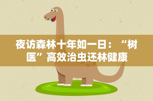 夜访森林十年如一日：“树医”高效治虫还林健康