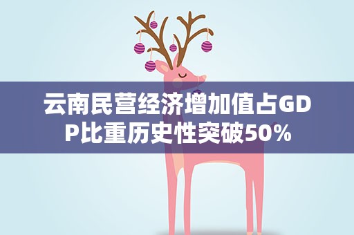 云南民营经济增加值占GDP比重历史性突破50%