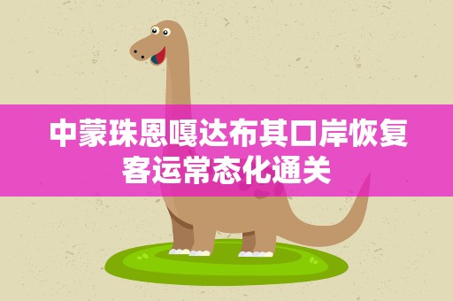 中蒙珠恩嘎达布其口岸恢复客运常态化通关